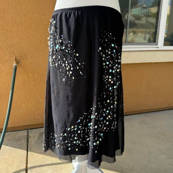 Whimsigoth fairy bcbg maxazria 100% silk skirt - Picture 2 of 6